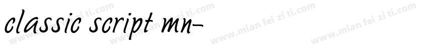 classic script mn字体转换